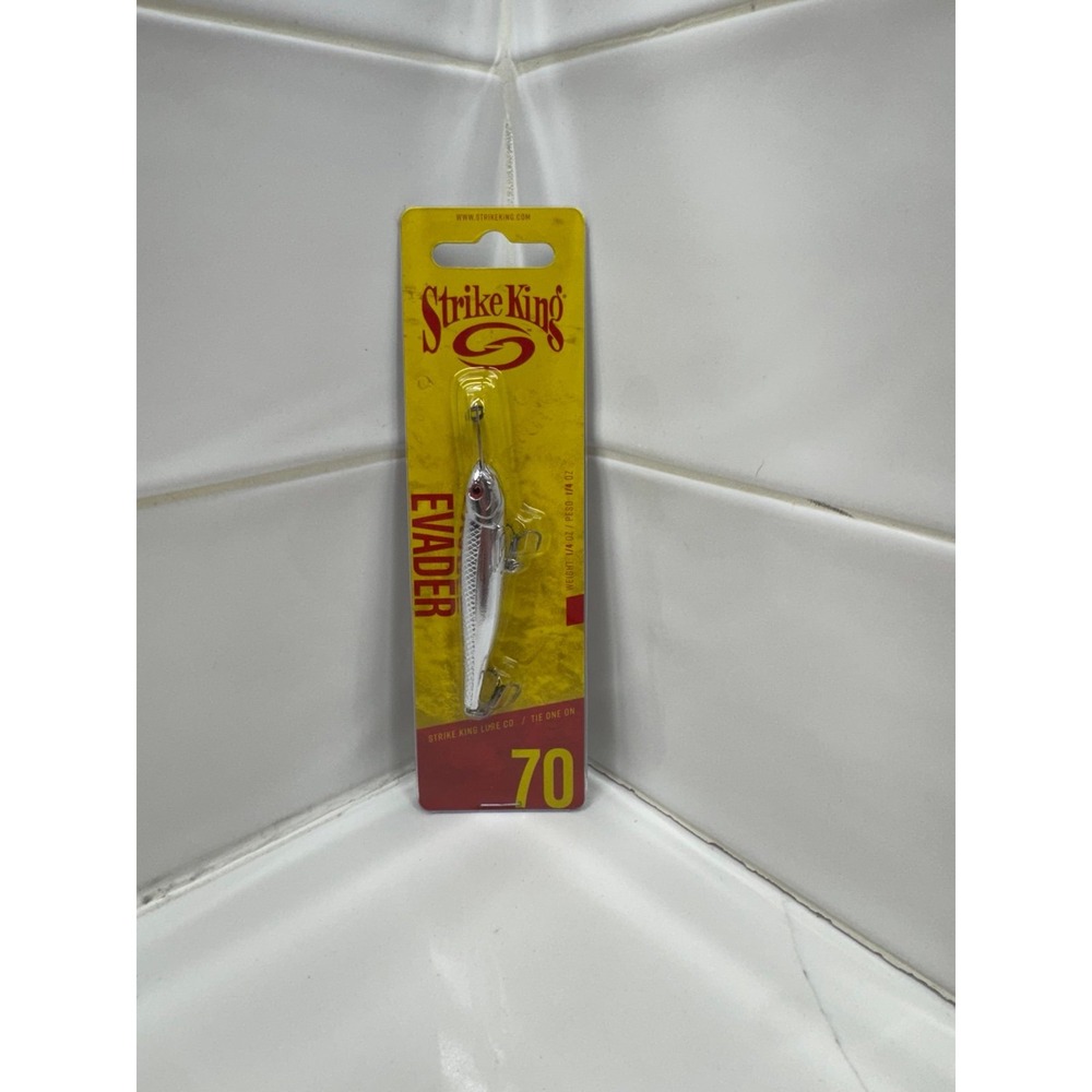 Strike King Evader 70 subsurface walker fishing lure in a silver/chrome